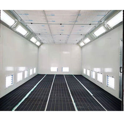 Professional Downdraft Automotive Spray Paint Booth With Heated Baking & Waterborne Drying System For Car