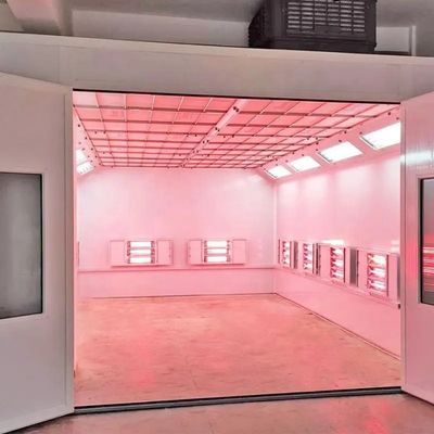Spray Booth Designed with One Touch Switching Between Painting and Baking and High Lux Shadowless Lighting for Precision