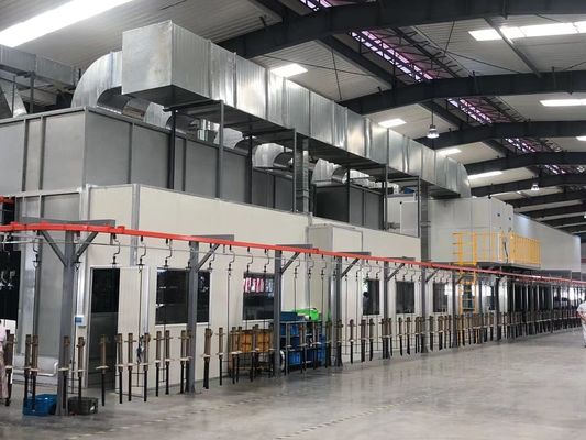 Overhead Conveyor Coating Line designed to eliminate manual handling maximize throughput and ensure consistent powder coating