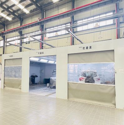 Standard Automotive Preparation Station with PVC Curtains & Downdraft Extraction