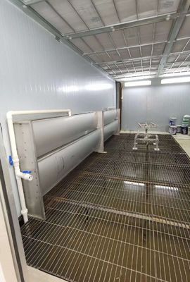 Open-Face Manual Powder Coating Booth with Pulse-Jet Cartridge Filter Recovery System