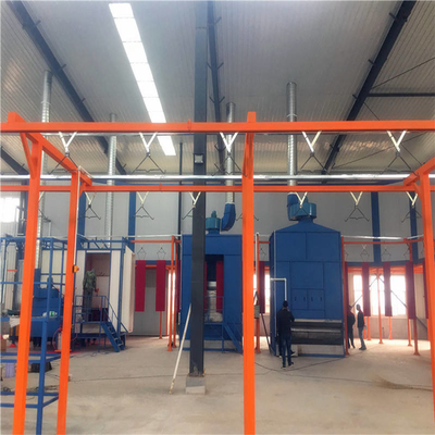 Đường phủ bột dọc conveyor trên cao chắc chắn đường phủ sơn conveyor cho lớp phủ nhất quán