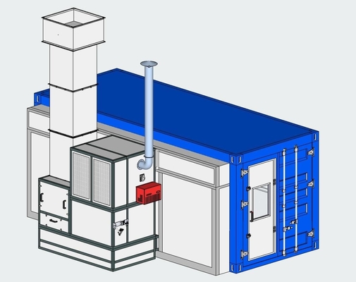 Cỗ máy xịt chứa di động với ống hút không khí và bộ lọc khí thải cho các công việc sơn xe