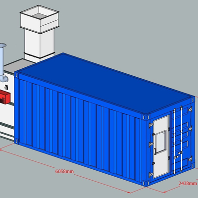 Hỗn hợp Sơn xịt Mobile Container Xịt Booth Nhà để xe Xịt Booth Đối với sửa chữa