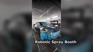 Buồng sơn tự động công nghiệp hiệu suất cao CoatTech với hệ thống phun robot điều khiển bằng AI